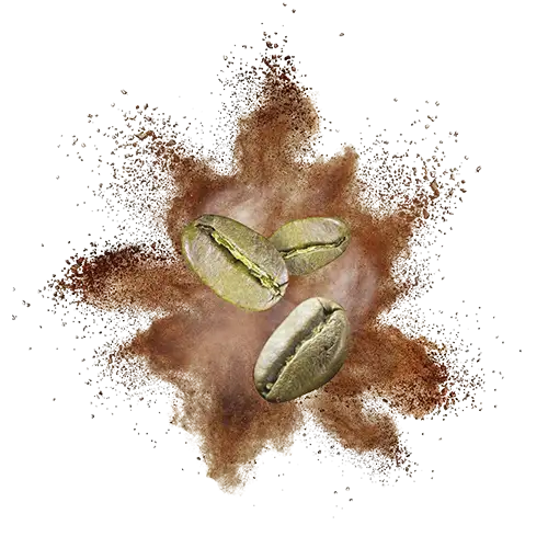 Three brown coffee beans